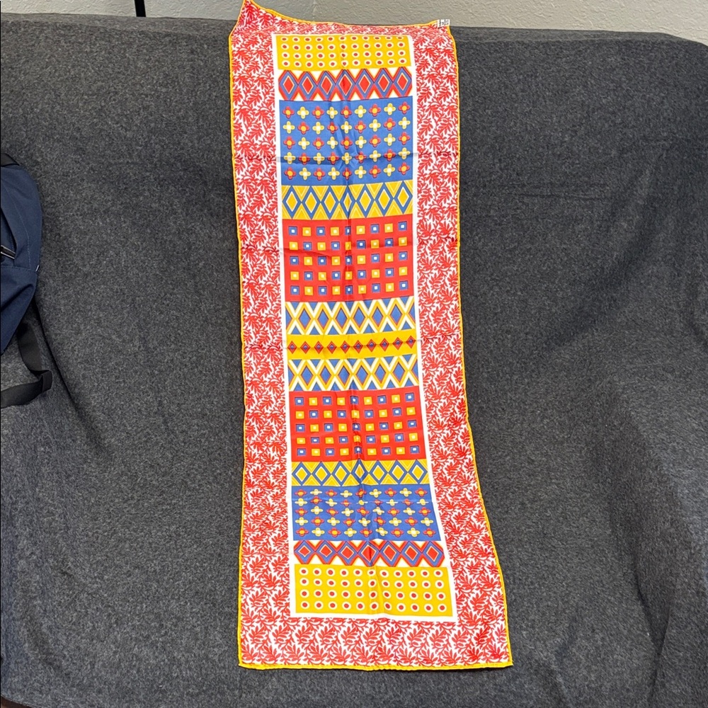 Vintage Colorful Geometric Patterned Scarf